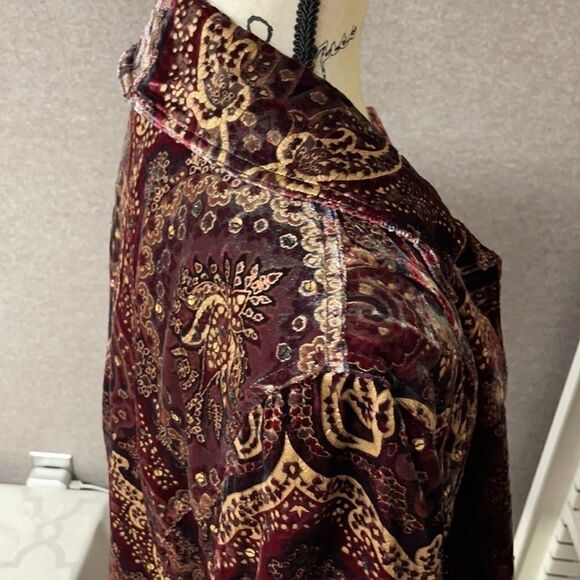 Vintage Silk Blend Jacket Size 1 (Equiv 14 / 16) - Picture 5 of 9